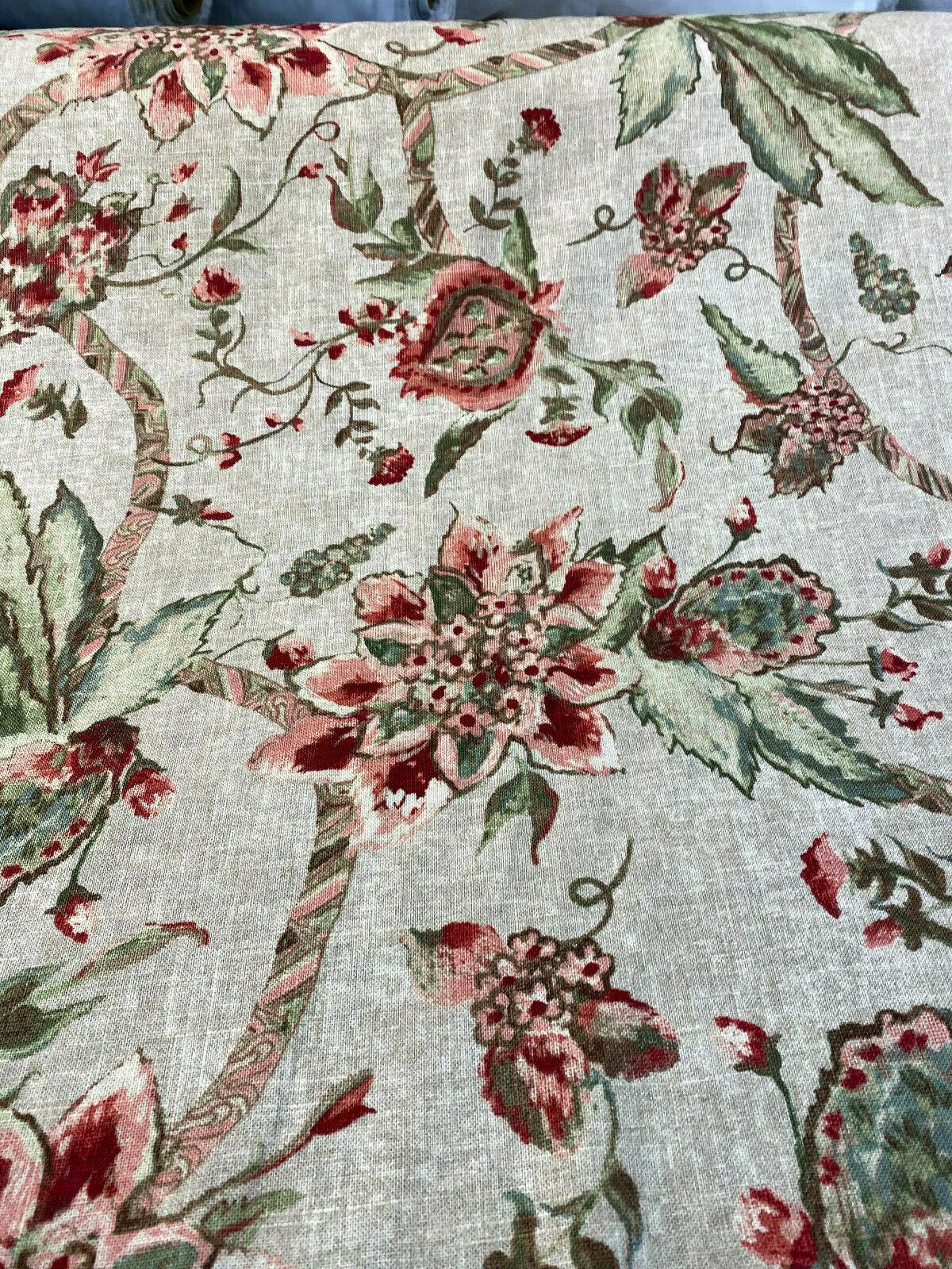 Ellen DeGeneres Hollyridge Farmhouse SRD Linen Rayon Fabric - Multi Purpose, 54" Width, 27" Horizontal Repeat, 27" Vertical Repeat (1 Yard)