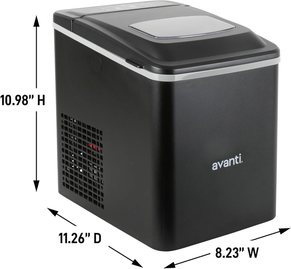 Avanti AVIM2625BK Mighty Ice 26lb. Countertop Bullet Ice Maker – Black