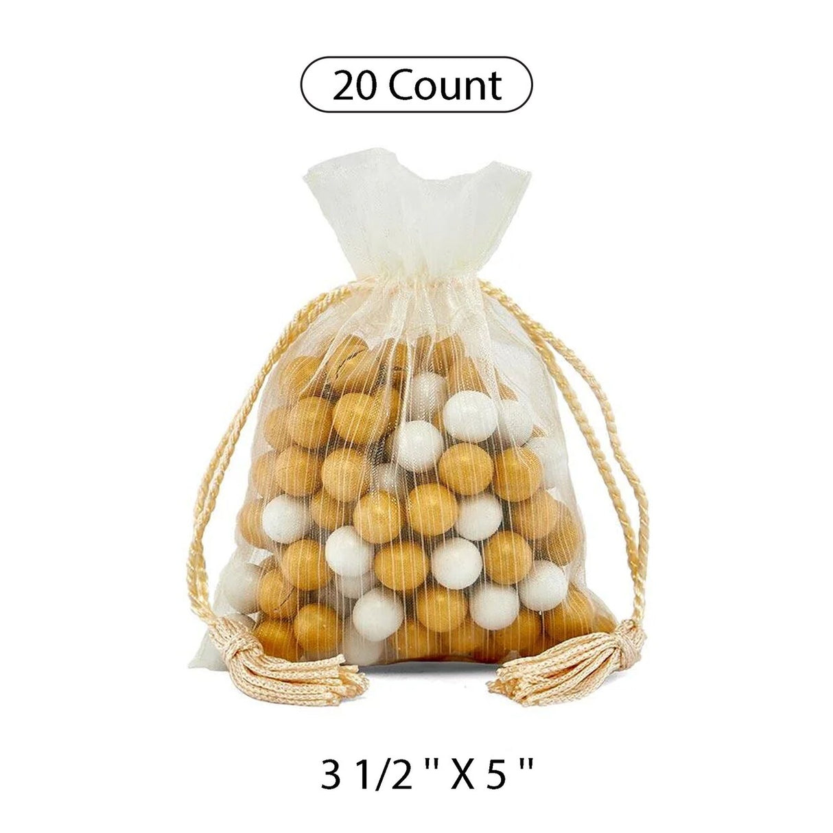 Elegant Brushed Organza Bag 3 1/2" x 5"