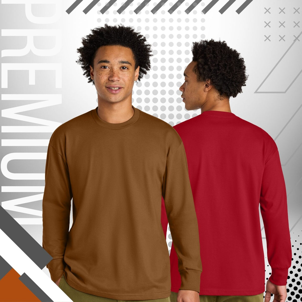 Next Level Apparel® Heavyweight Crewneck Long Sleeve Tee