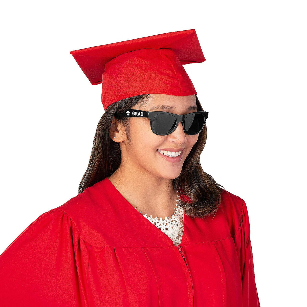 5 1/2" x 2" Graduation Black Nomad Plastic Novelty Sunglasses - 12 Pc.