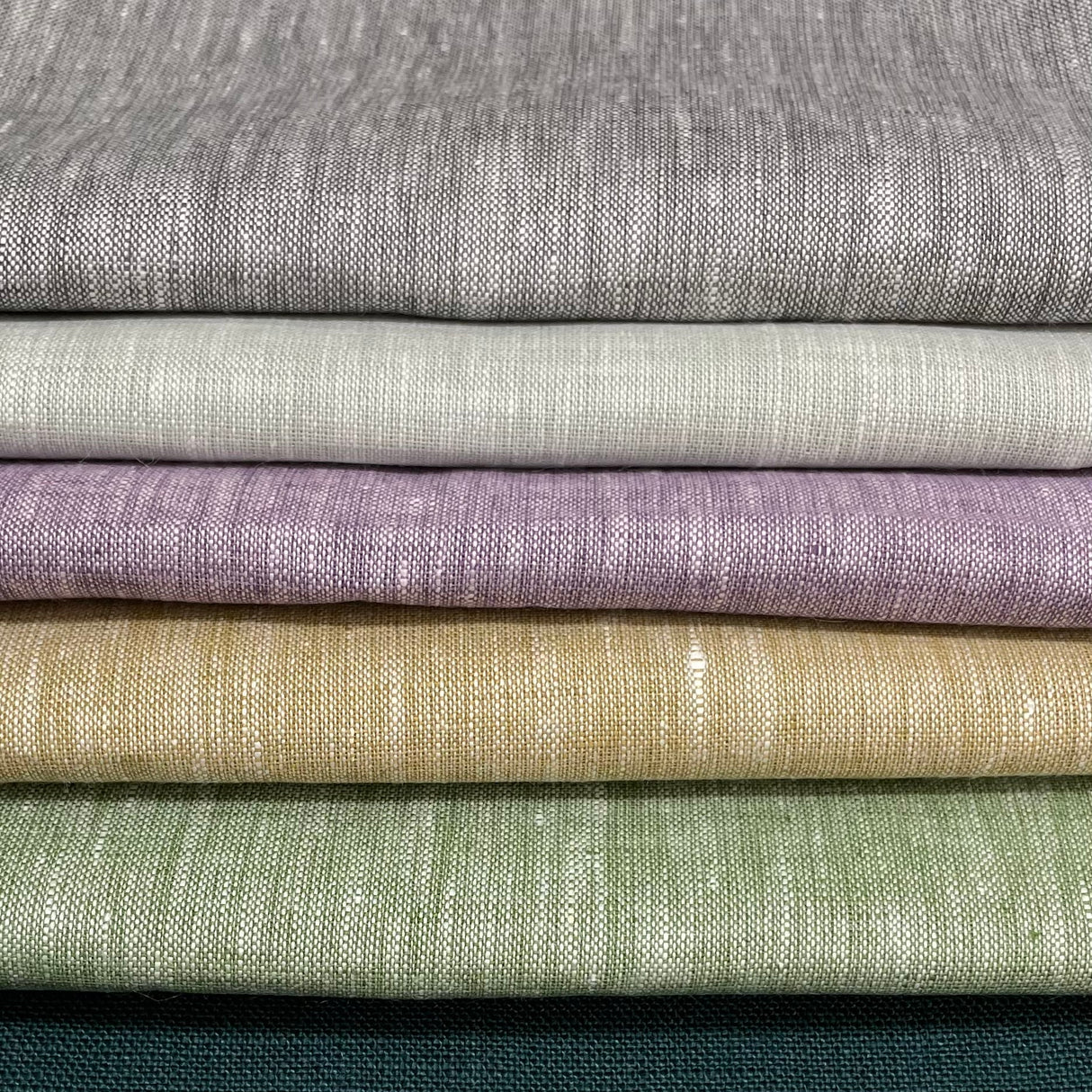 Pure Linen 2-Tone Melange Charcoal Ivory