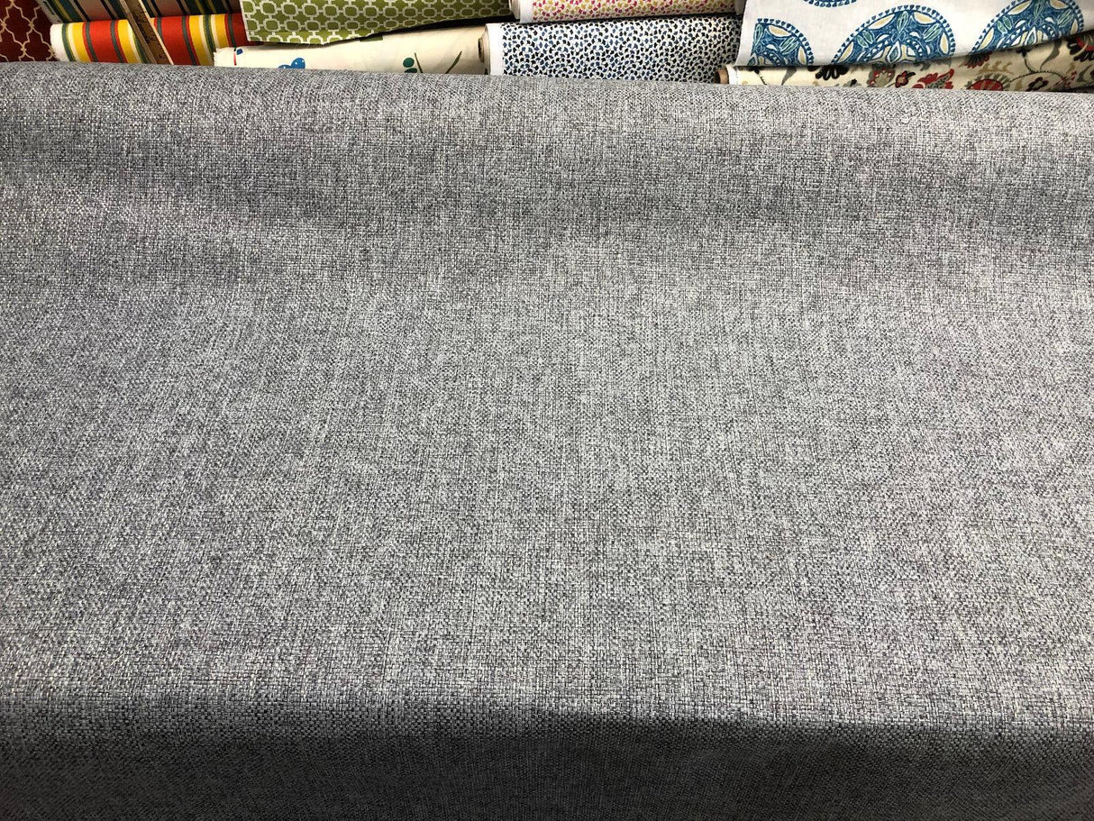 Callamezzo Steel Chenille Fabric - Shabby Chic Basketweave, 56" Width (1 Yard)