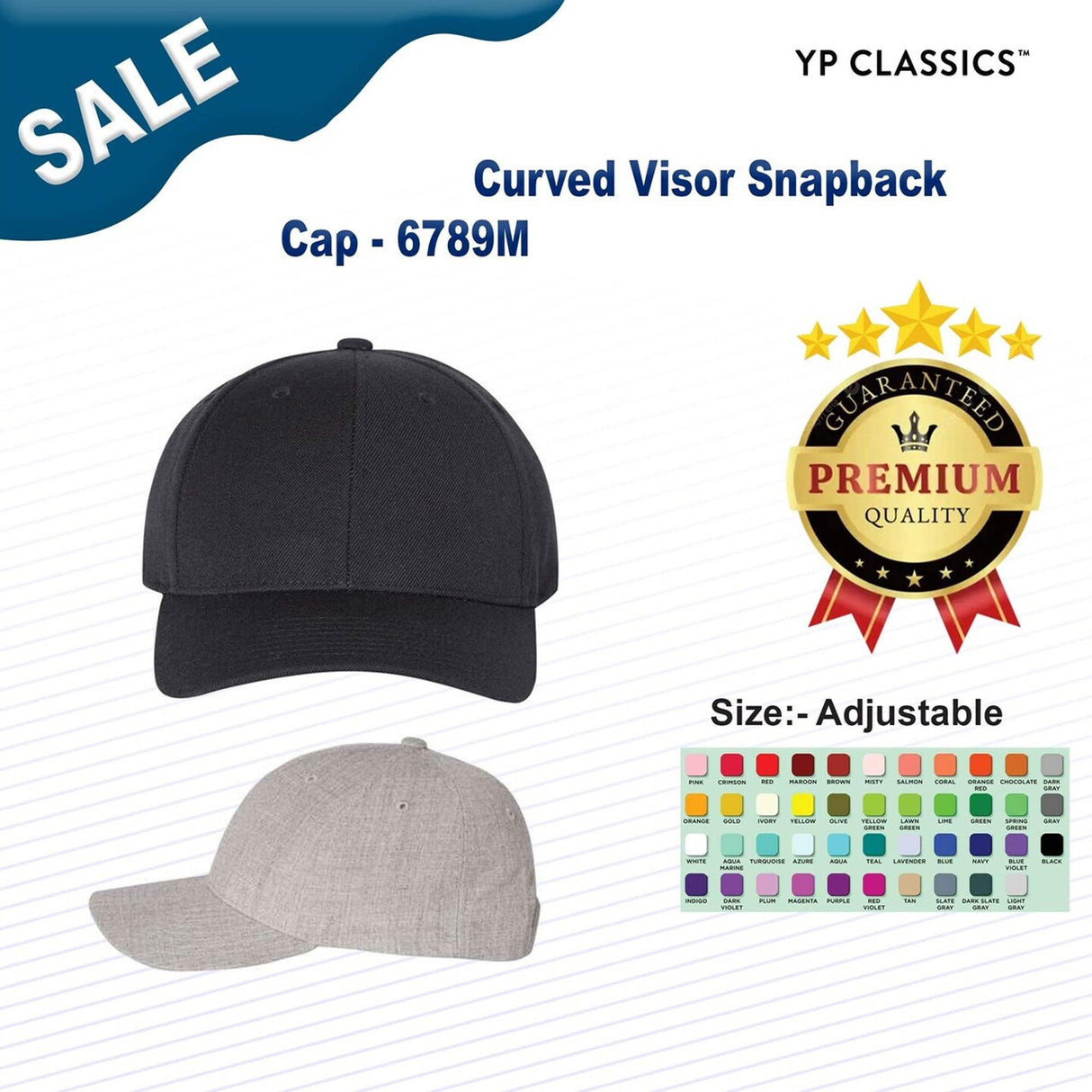 YP Classics® Curved Visor Snapback Cap