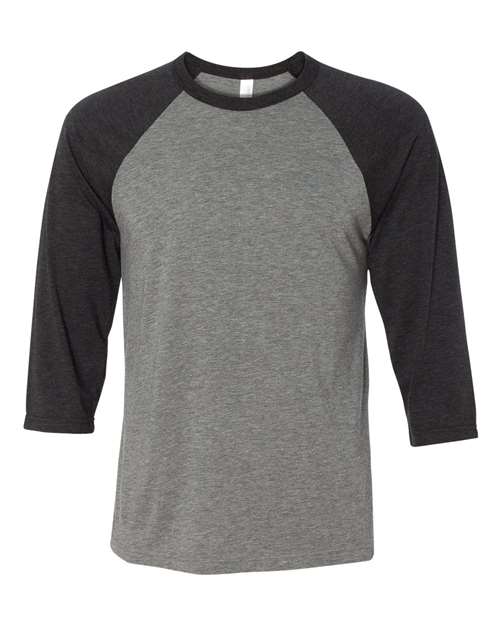Bella + Canvas Unisex Three-Quarter Sleeve Baseball Tee