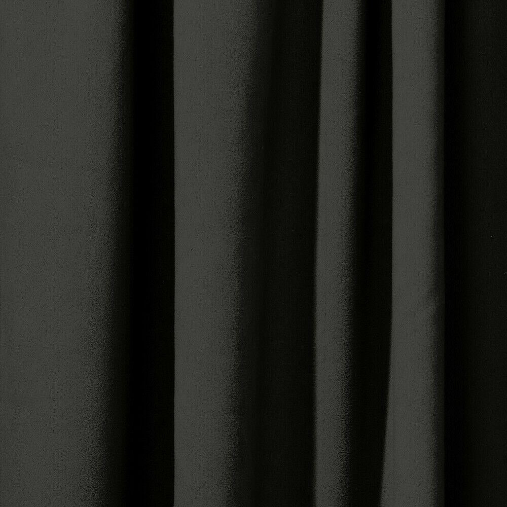 Encore Synthetic Velour Fabric - Black Opaque, 64" Width, 22 Oz (By The Yard)