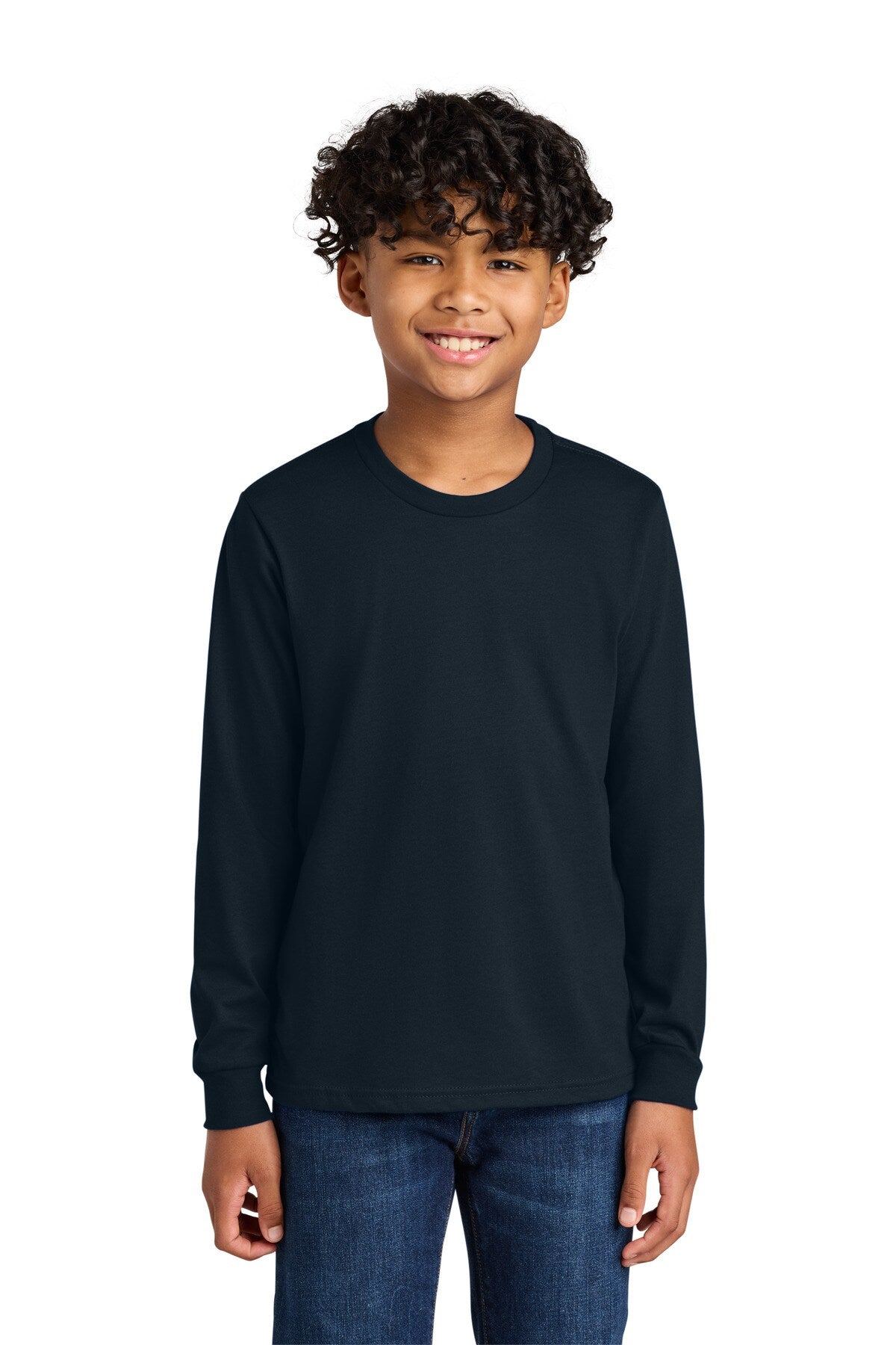 Next Level Apparel® Youth Cotton Crewneck Long Sleeve Tee