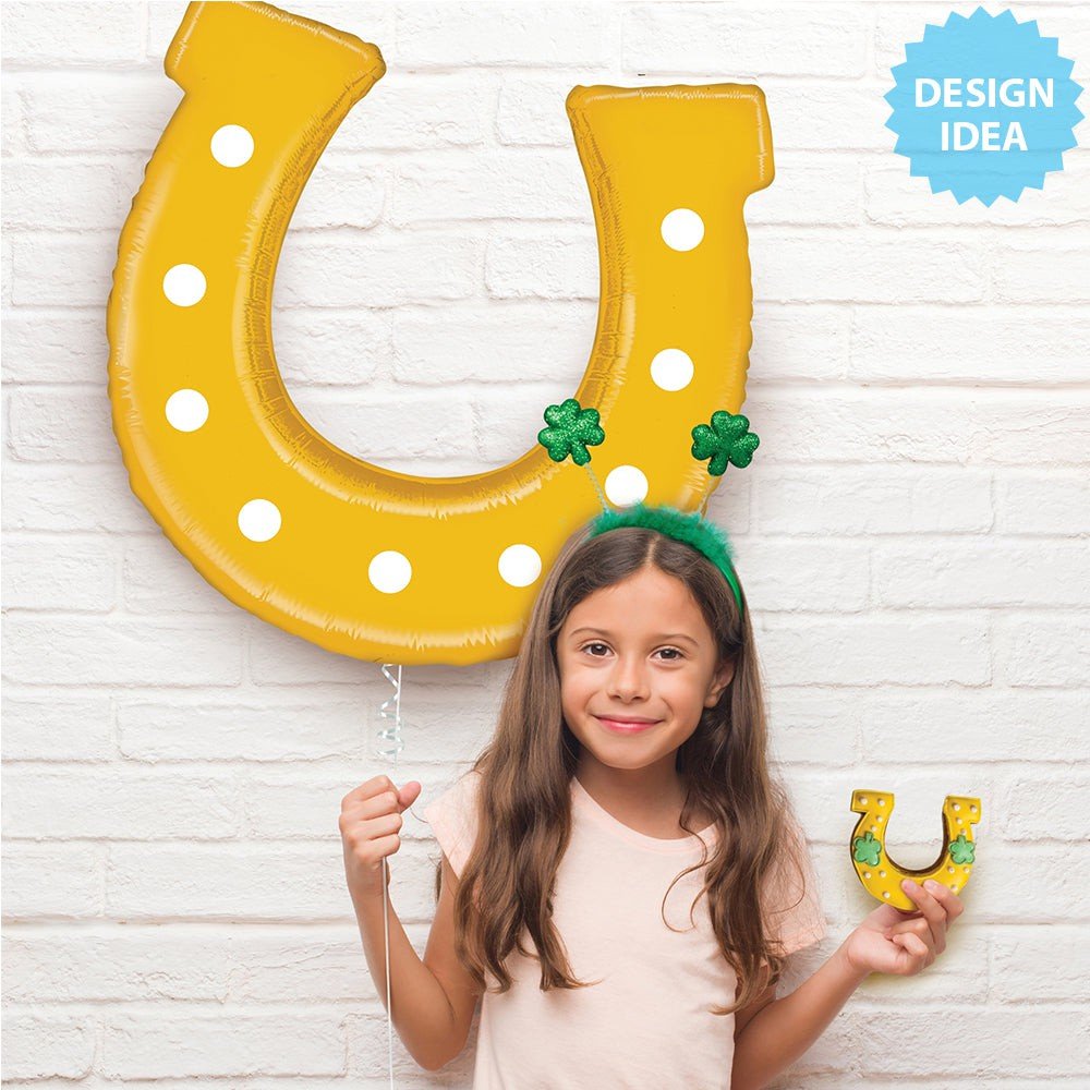 Foil Balloon Golden Horseshoe