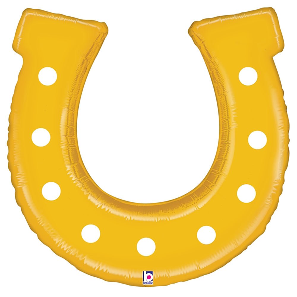 Foil Balloon Golden Horseshoe