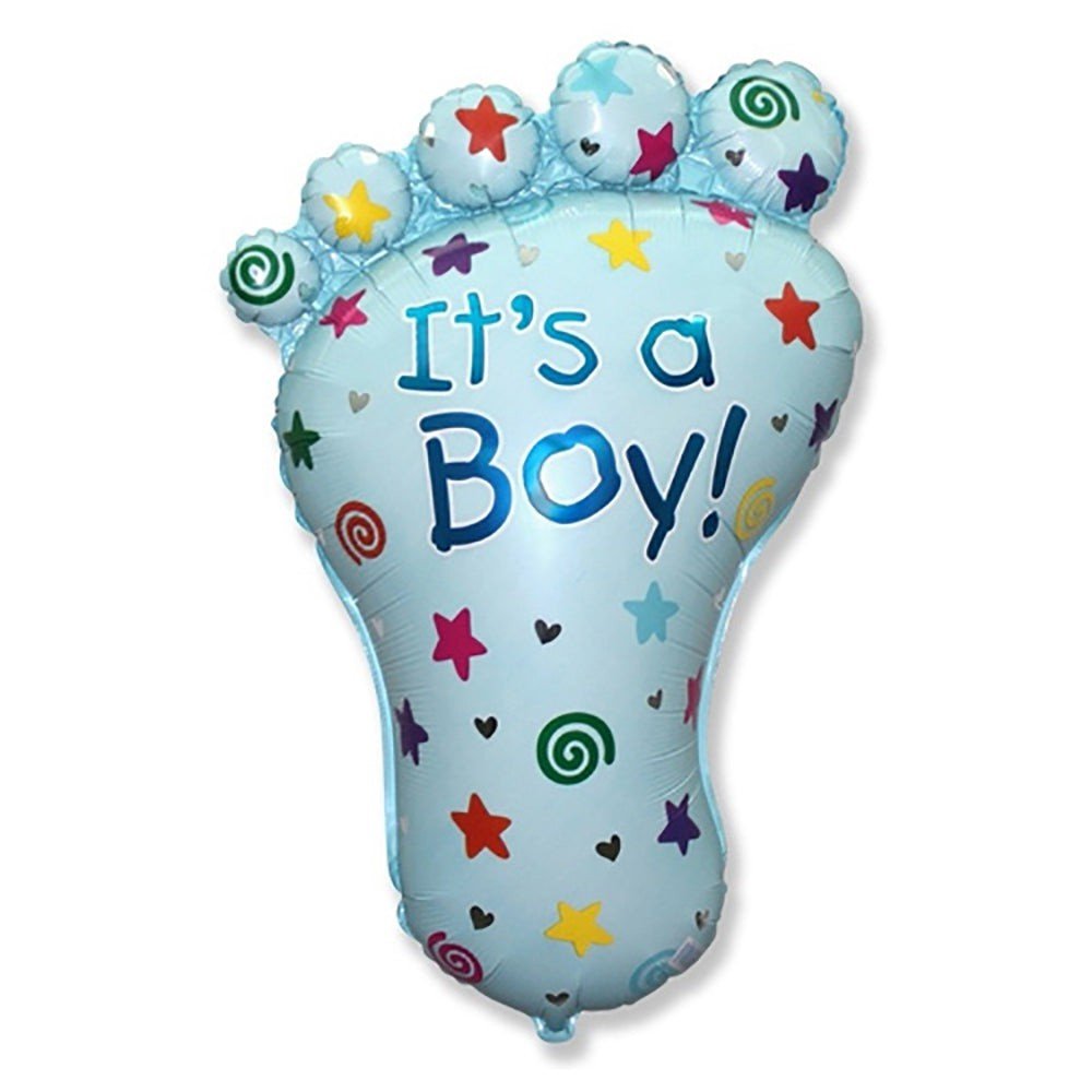 Foil Balloon Boys 38 Inch It's A Boy Foot