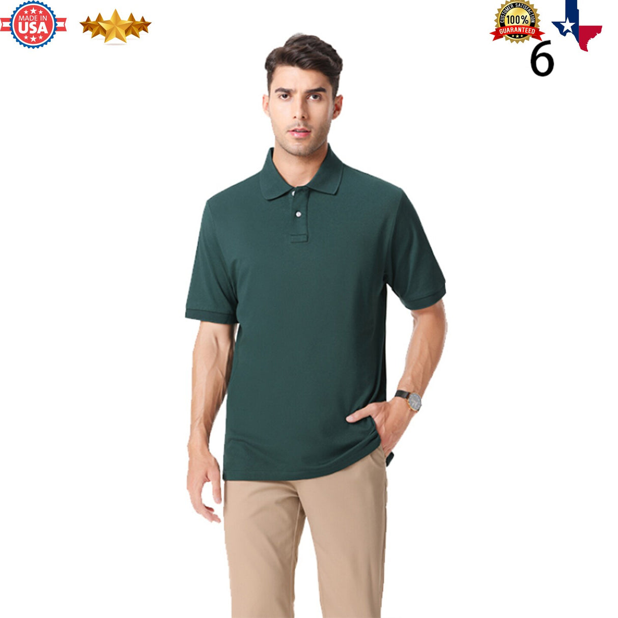 Jens Polo T-Shirt -Cotton Classic, Vintage, Regular or Relaxed-fit and Fitted polo