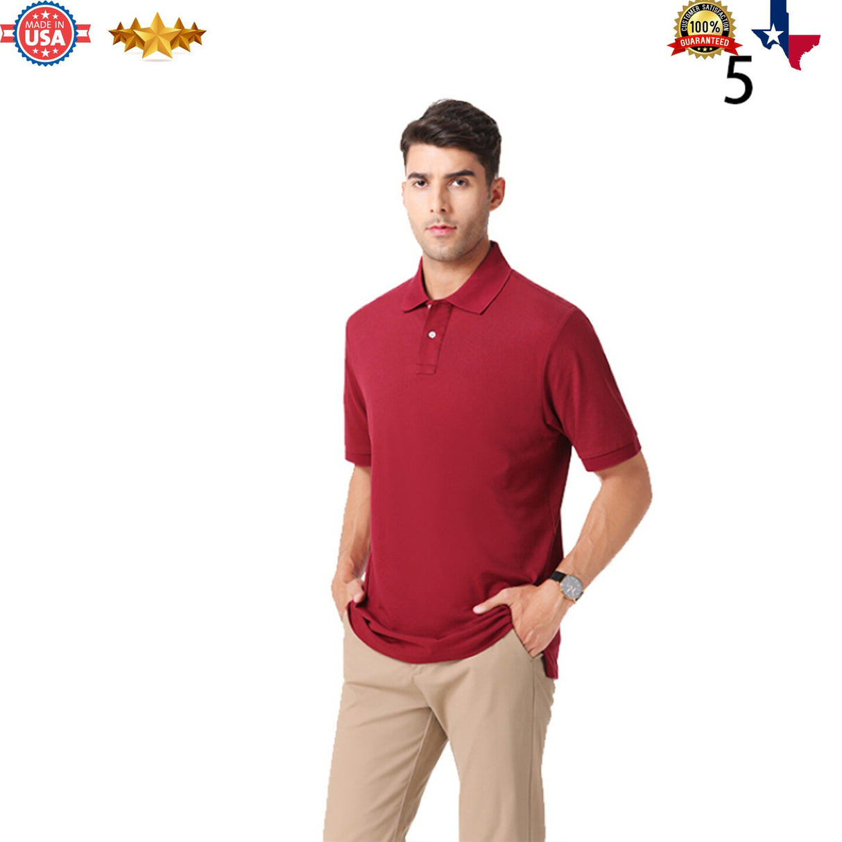 Jens Polo T-Shirt -Cotton Classic, Vintage, Regular or Relaxed-fit and Fitted polo