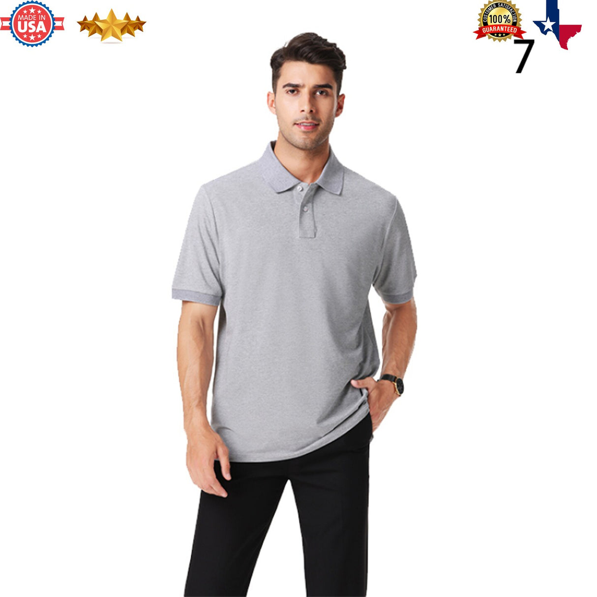Jens Polo T-Shirt -Cotton Classic, Vintage, Regular or Relaxed-fit and Fitted polo