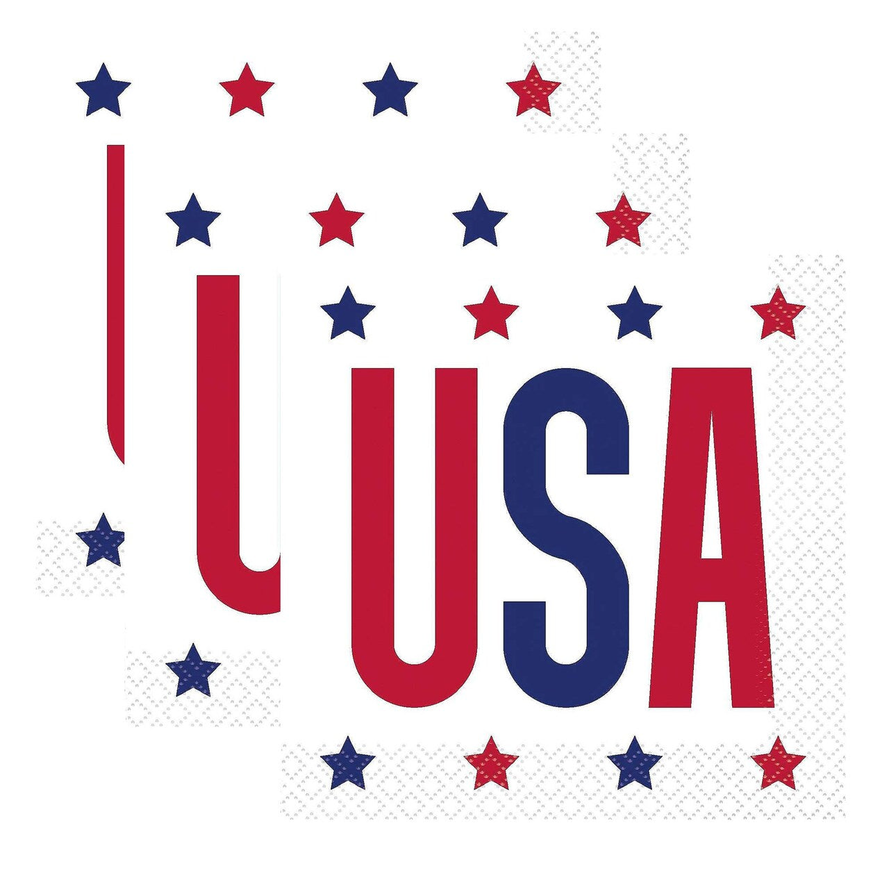 Peppy Patriotic USA Beverage Napkins 16ct