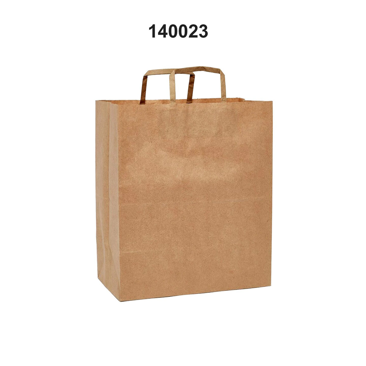 Kraft Paper Grocery Bags with Flat Handles 12" x 7" x 12"