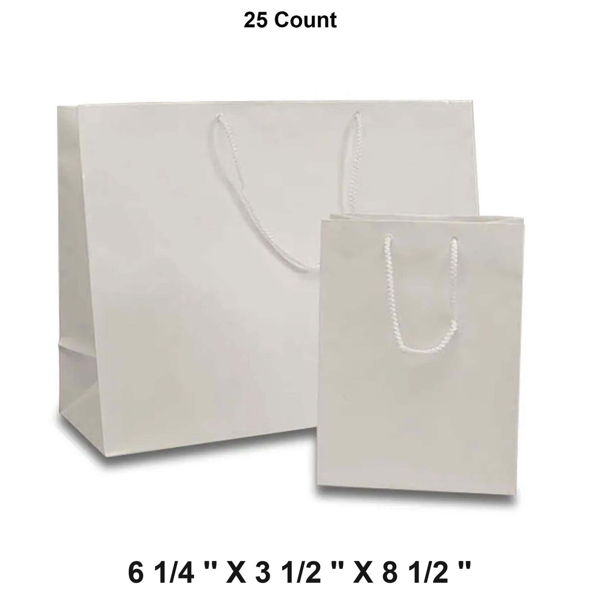 Mini Glossy Euro Totes Compact Size 6 1/4'' x 3 1/2'' x 8 1/2''