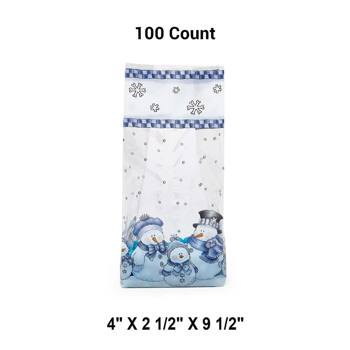 Holiday Pattern Cello Bags for Gifts 4” x 2.5” x 9.5”