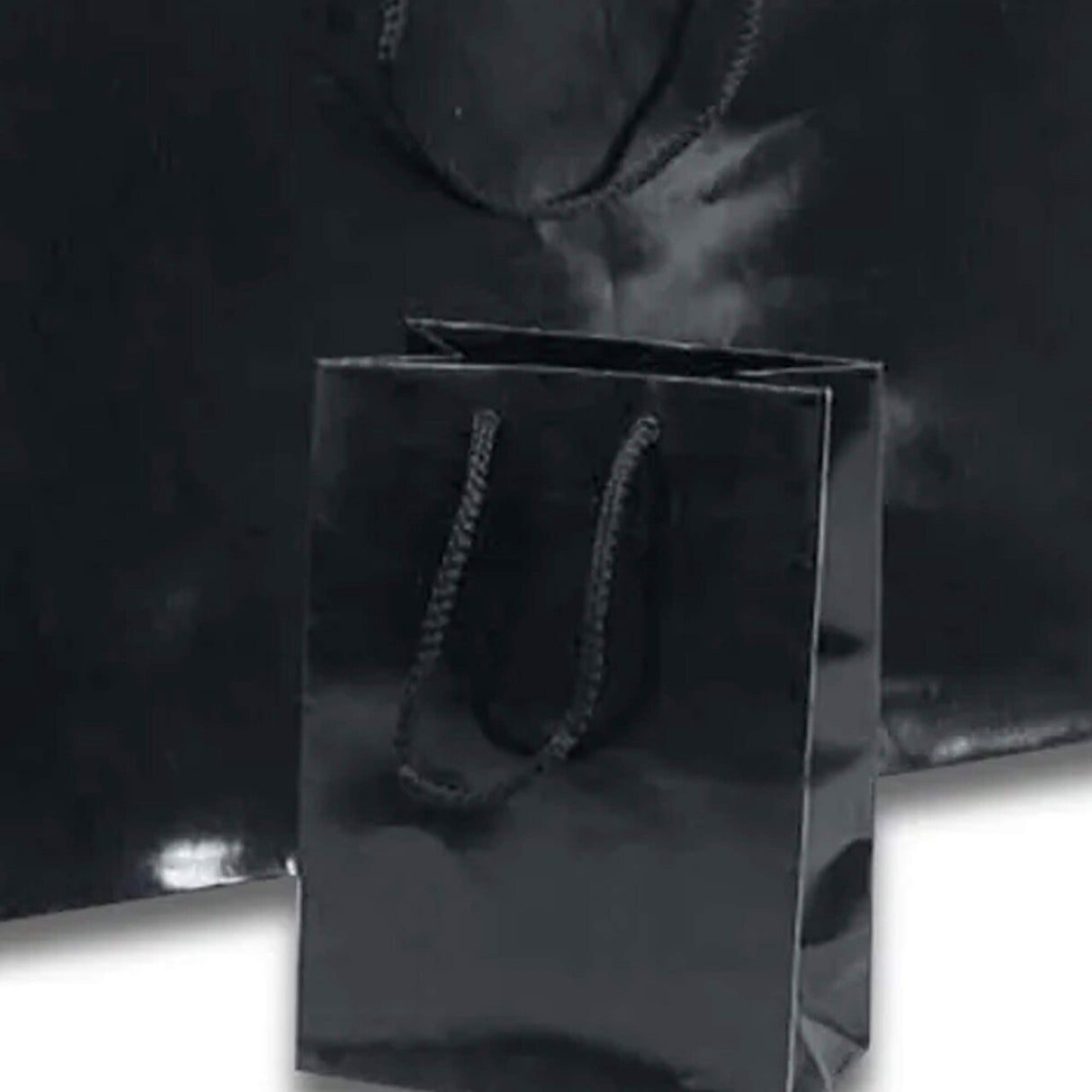 Vivid Glossy Paper Euro Totes 4 3/4'' x 2 3/4'' x 6 3/4'' for Boutique Use