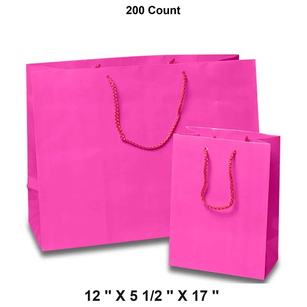 Colored Glossy Mini Totes 12'' x 5 1/2'' x 17'' for Party Favors