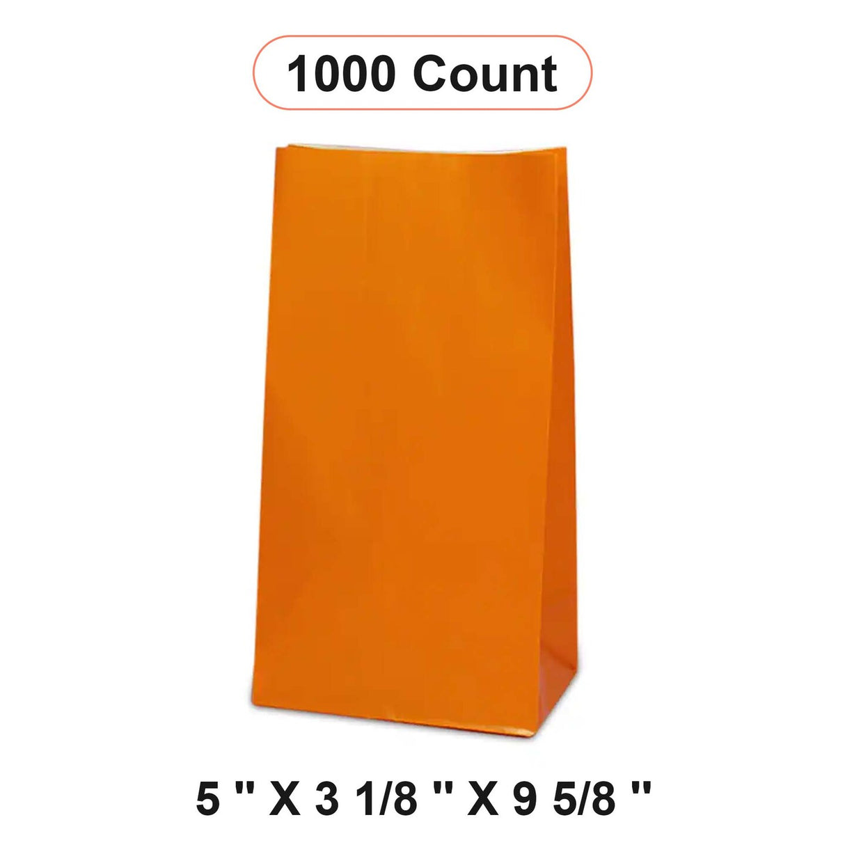 Colored Paper Favor Bags 5'' x 3 1/8'' x 9 5/8'' Bulk