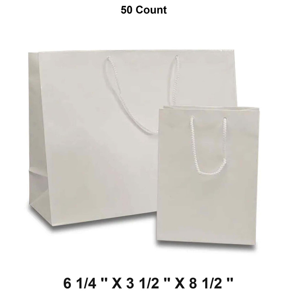 Mini Glossy Euro Totes Compact Size 6 1/4'' x 3 1/2'' x 8 1/2''