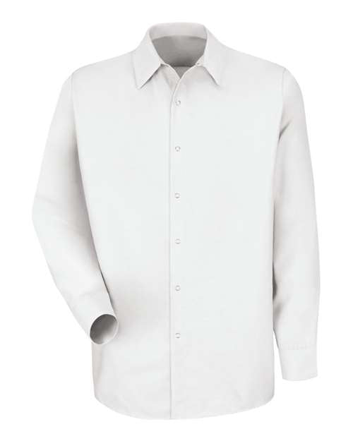 Red Kap Men's Specialized Pocketless Poplin Long Sleeve Work Shirt