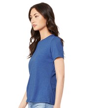 BELLA + CANVAS® Women's Relaxed Fit Heather CVC Crewneck Tee