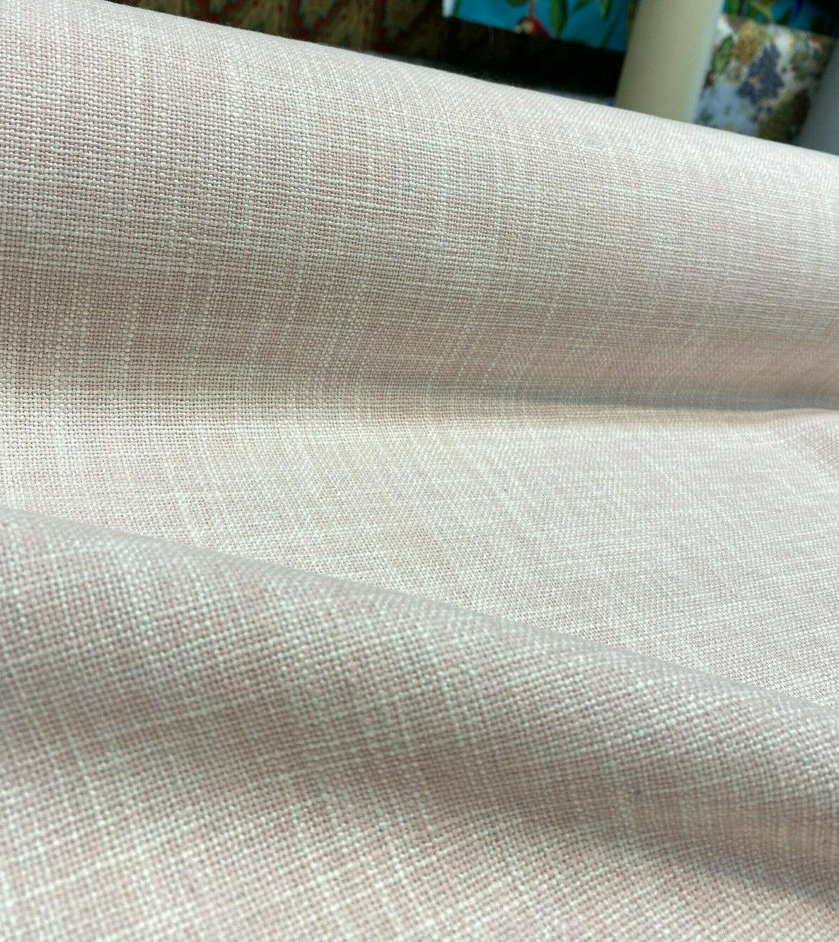 Performance+ Sheridan Blush Pink Upholstery Fabric - Heavy Linen Look, 54" Width (1 Yard)