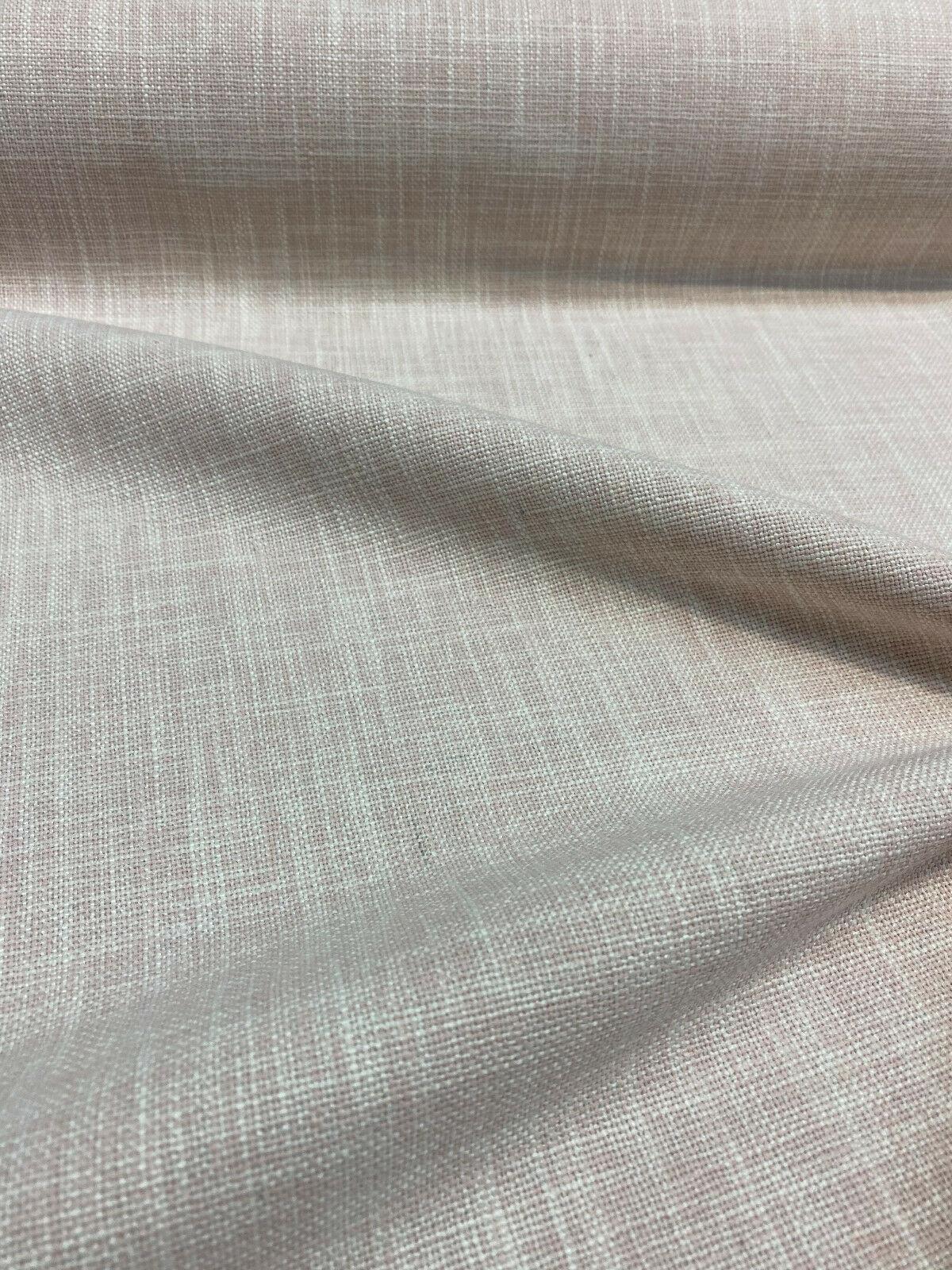 Performance+ Sheridan Blush Pink Upholstery Fabric - Heavy Linen Look, 54" Width (1 Yard)