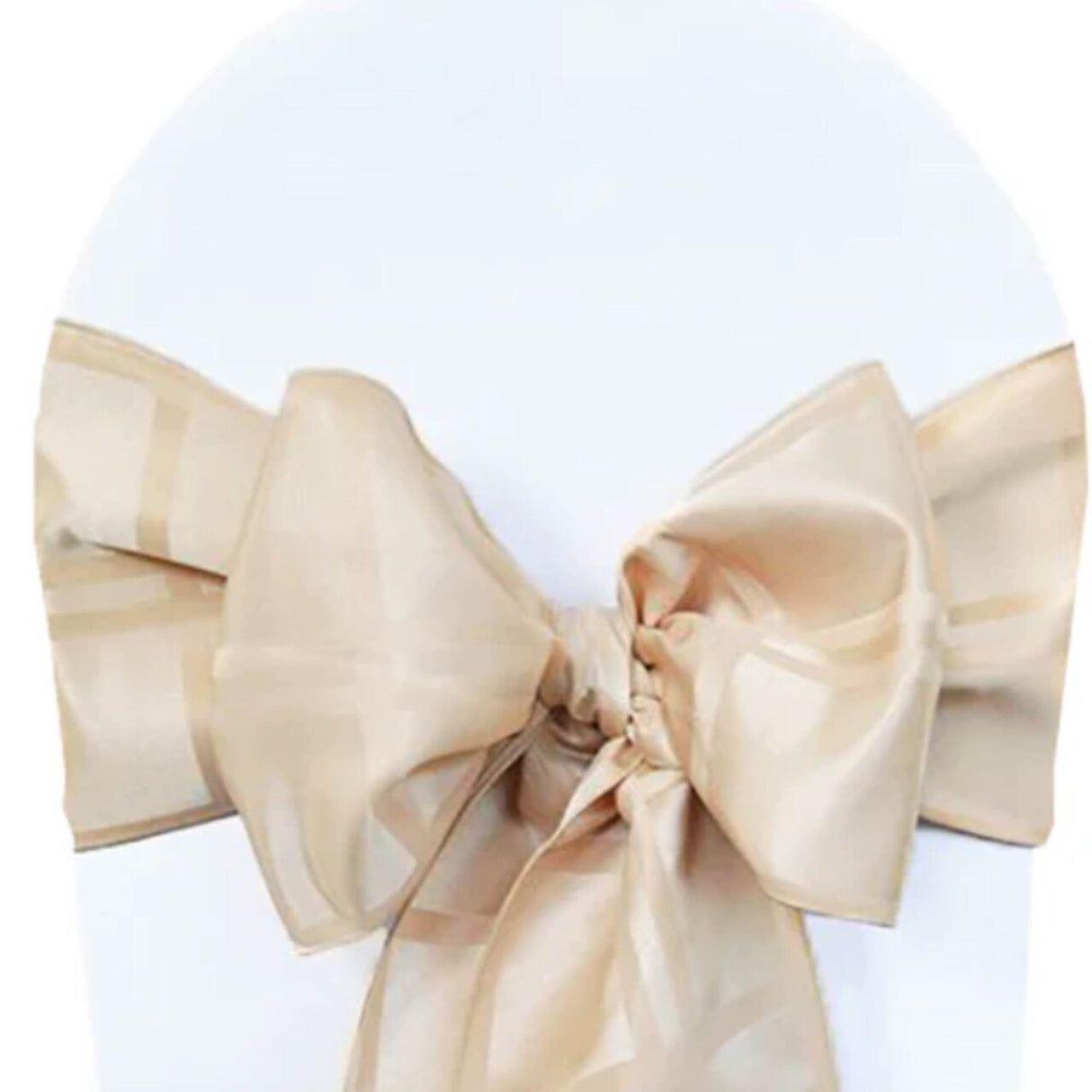 10 Pieces Champagne Plaid Jacquard Polyester Chair Sashes 7.5"x108" for Classic Event Decor