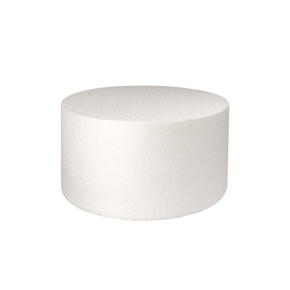 O'Creme Round Polystyrene Cake Dummy, 6" Diameter x 4" High