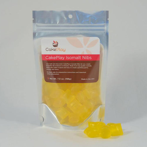 CakePlay Yellow Isomalt Nibs, 7 Oz