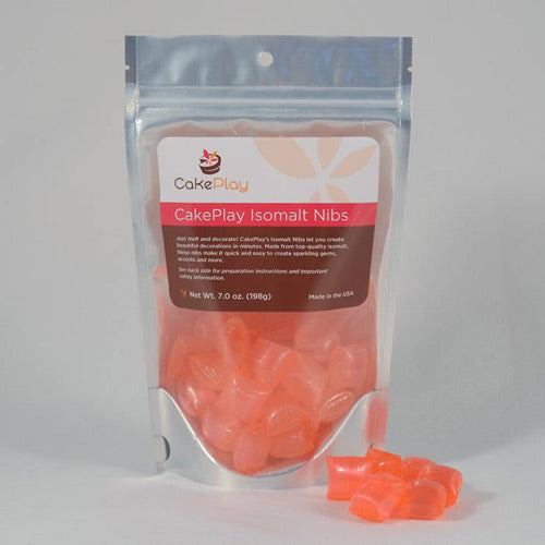 CakePlay Pink Isomalt Nibs, 7 Oz