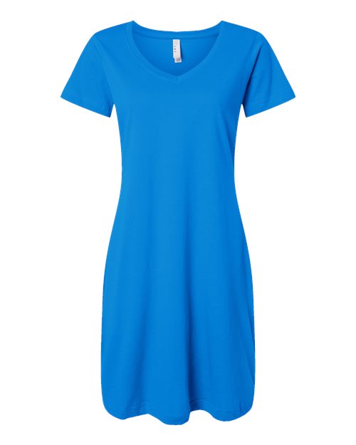Women's Fine Jersey Short Sleeve V-Neck Coverup