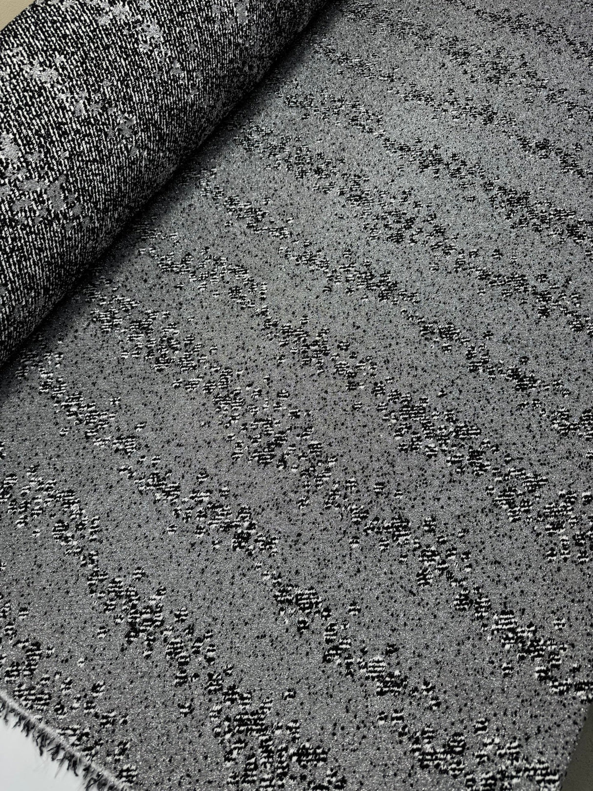 Cotton Lurex Tweed Gray