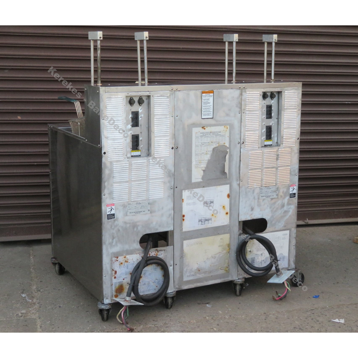 Giles Electric Banked Fryer EOF-14/FFLT/14, W/Autolift System, Used Excellent Condition