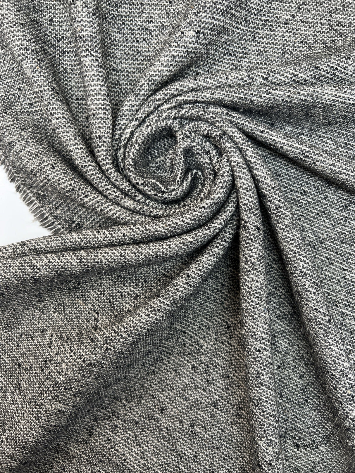 Cotton Blend Flammé Fabric Shades White