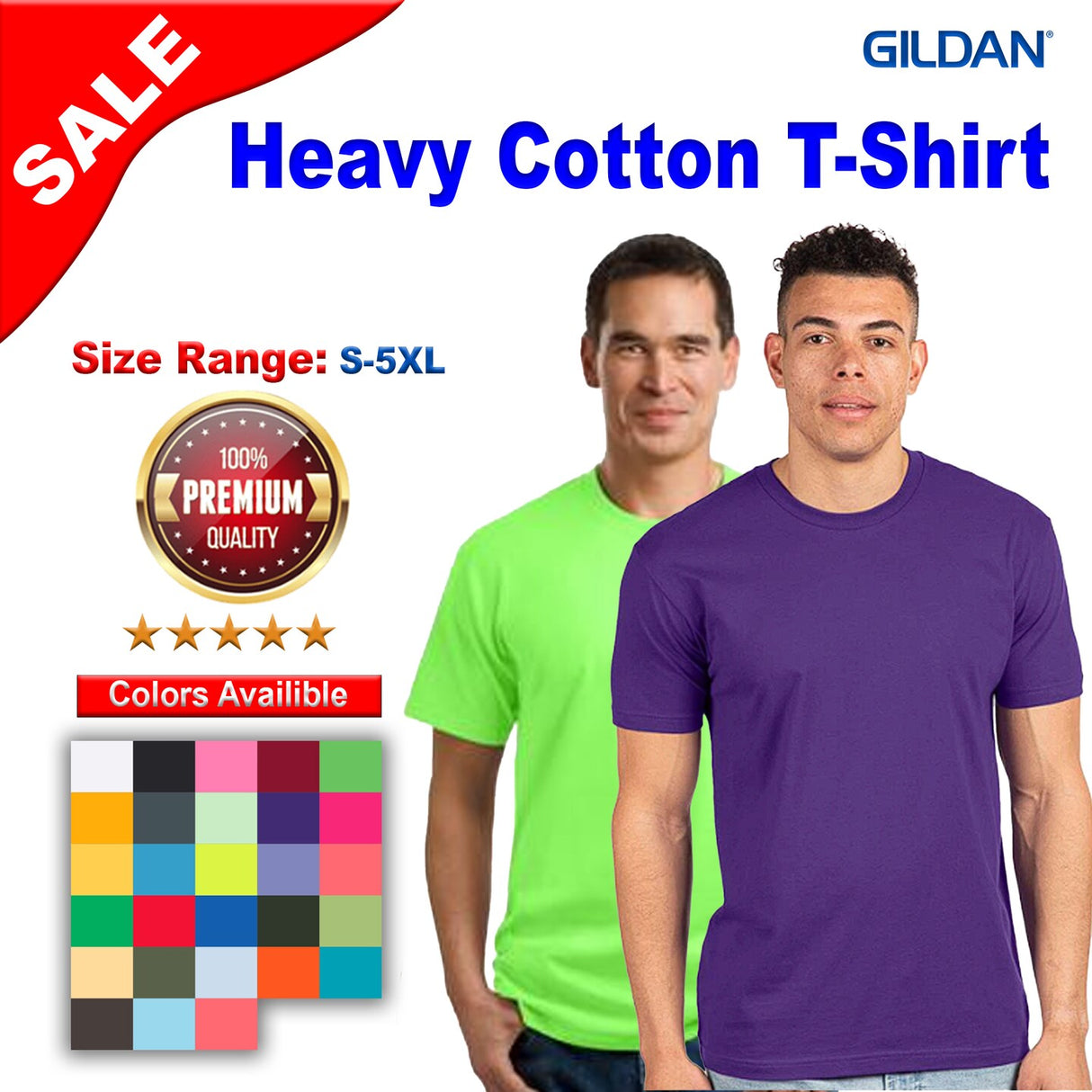 Gildan® Heavy Cotton Short Sleeve Crewneck T-Shirt