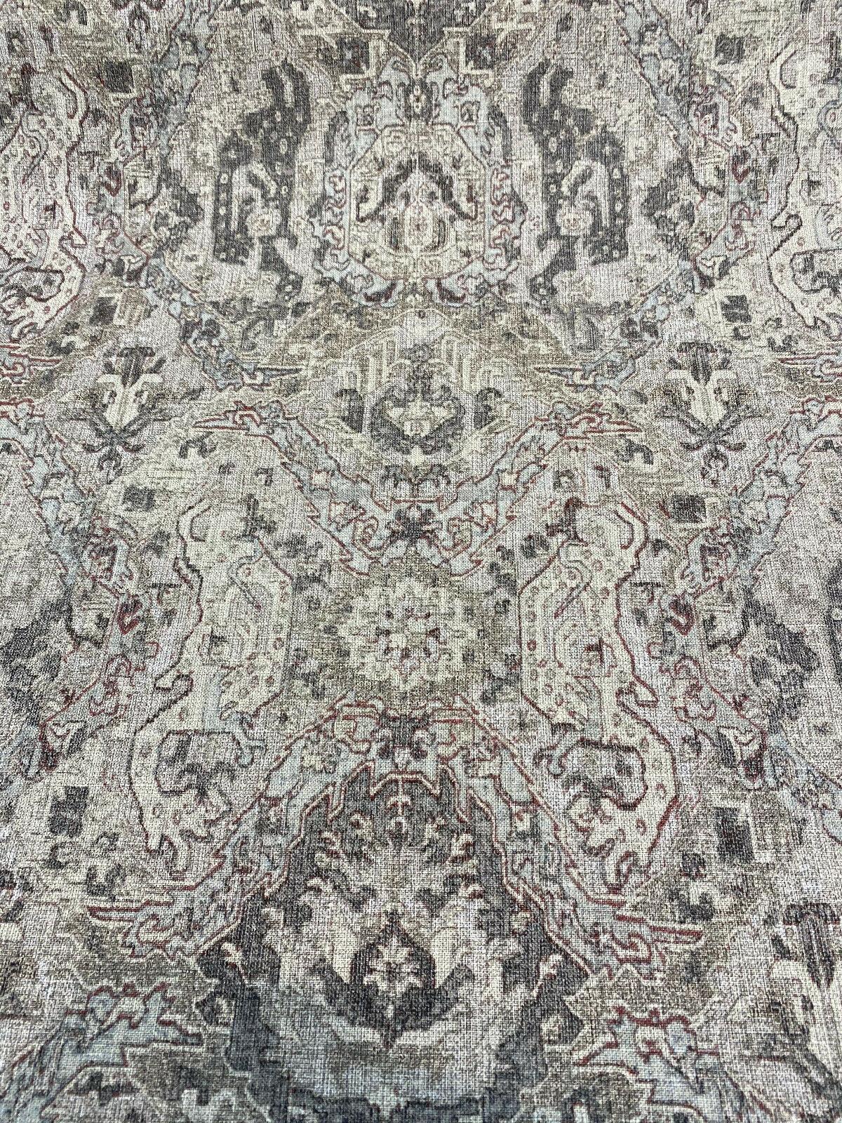 Beech Knoll Linen Rayon Fabric - Silver, Pale Blue Grey/Charcoal Grey/Pecan/Stone Grey, 54" Width (1 Yard)