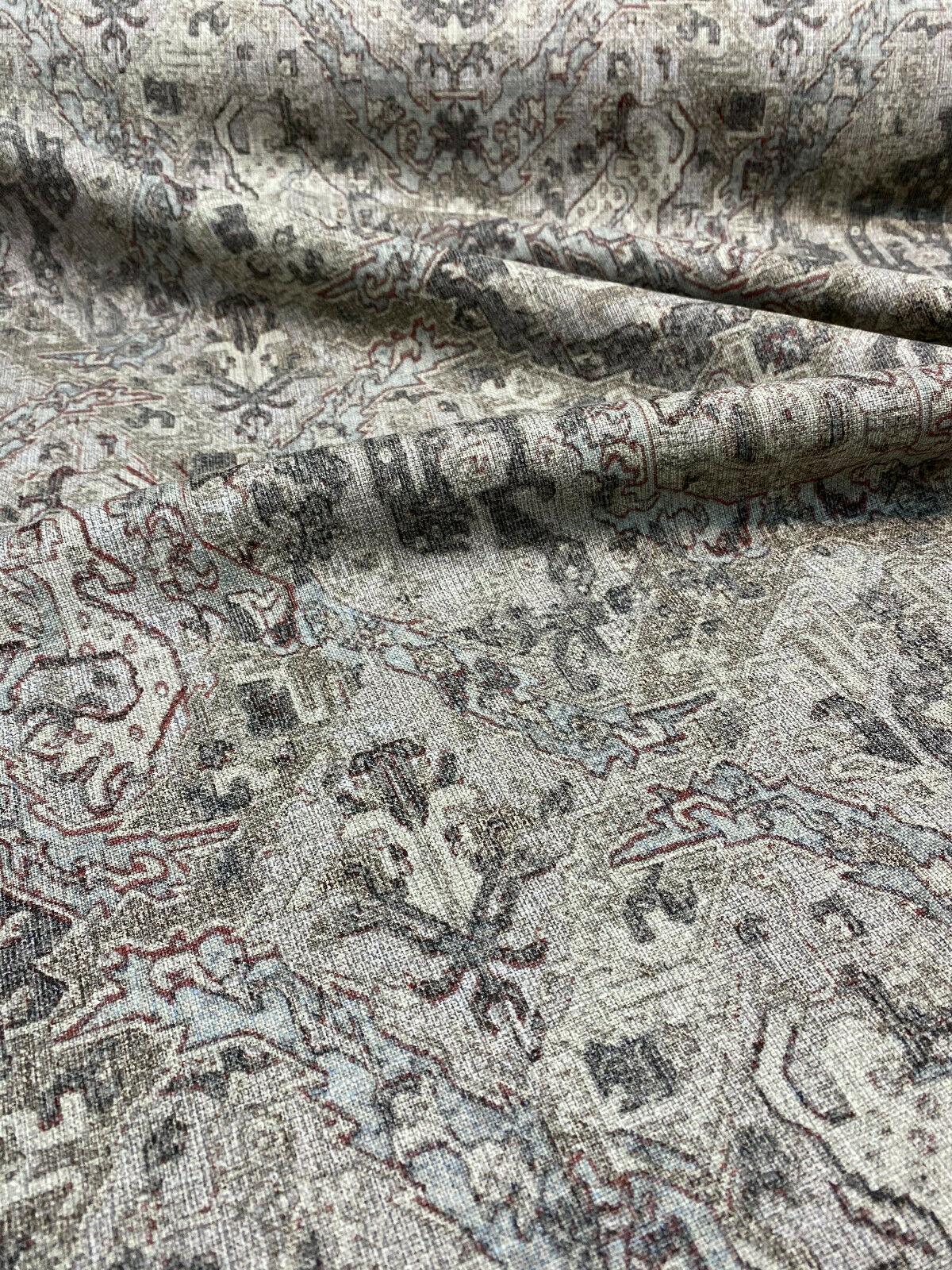 Beech Knoll Linen Rayon Fabric - Silver, Pale Blue Grey/Charcoal Grey/Pecan/Stone Grey, 54" Width (1 Yard)