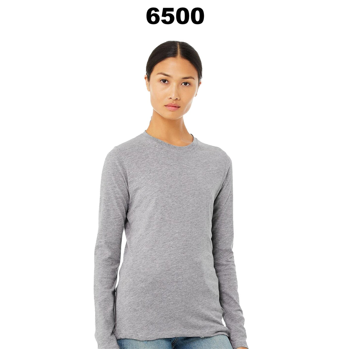 BELLA + CANVAS® Women Jersey Crewneck Long Sleeve T-Shirt