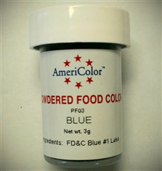AmeriColor Blue Powdered Food Color - PF03 - 3 Grams
