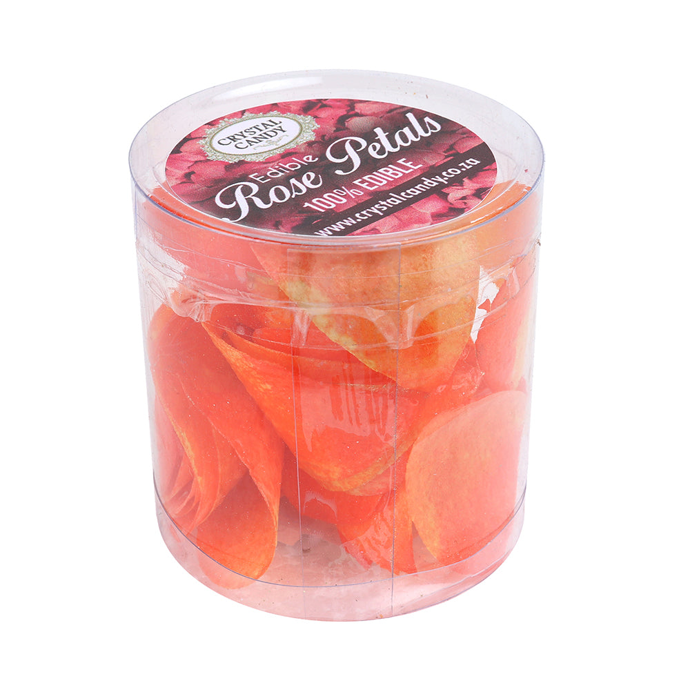 Crystal Candy Burnt Orange Edible Rose Petals