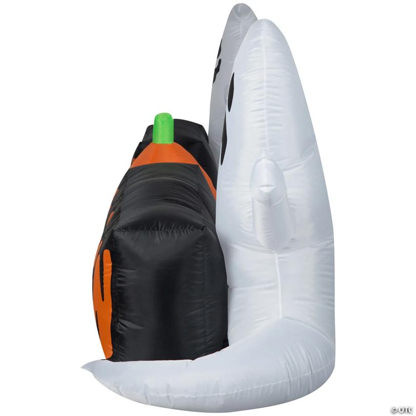 38" Airblown® Inflatable Lightshow Happy Halloween with Ghosts & Jack-O'-Lantern Decoration