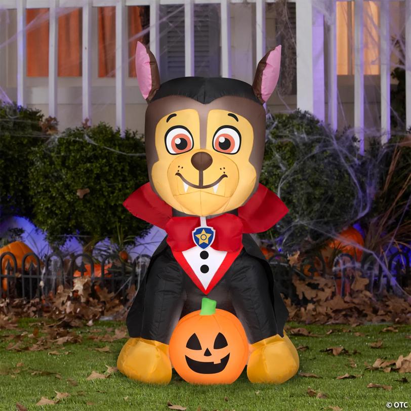 38" Blow-Up Inflatable PAW Patrol Chase as Vampire with Built-In LED Lights Outdoor Yard Decoration
