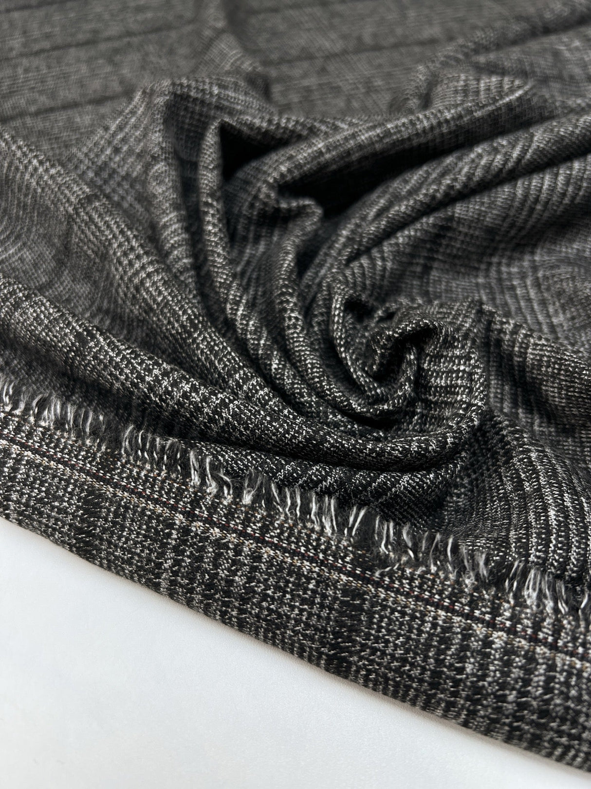 Polyamid Viscose Checked Suiting Fabric