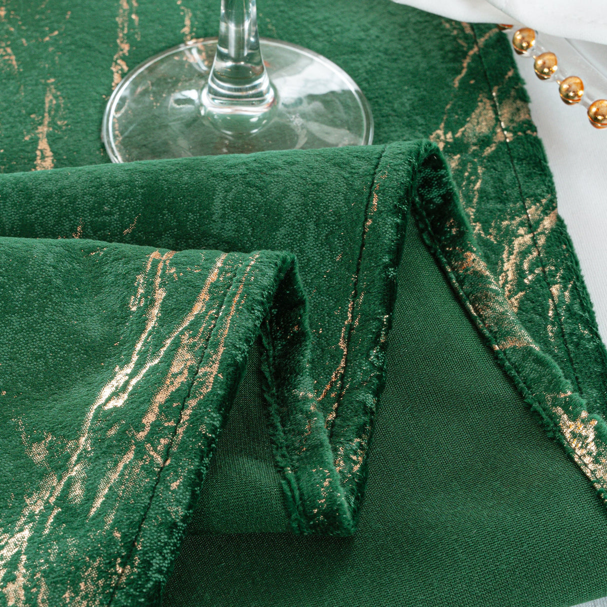 Velvet Table Runner 13x108 Emerald Green