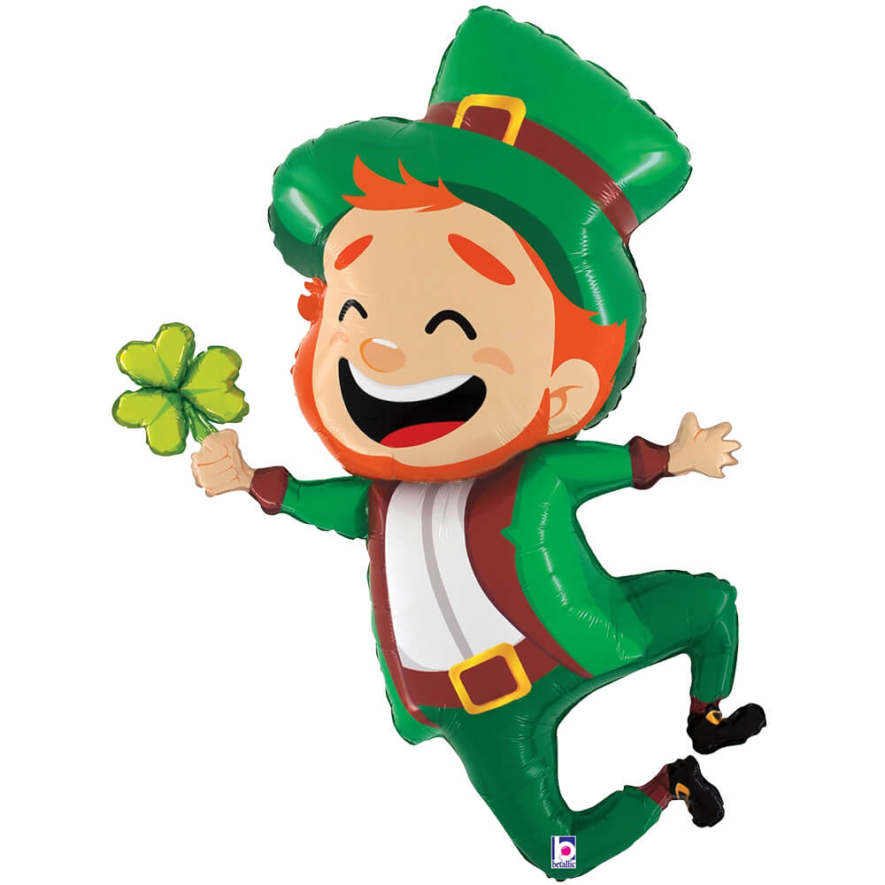 Foil Balloon 39 Inch Jumping Leprechaun