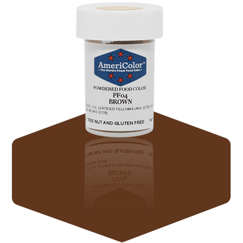 AmeriColor Brown Powdered Food Color - PF04 - 3 Grams