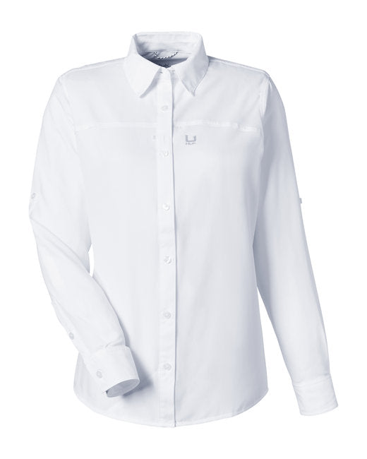 HUK® Ladies' Tide Point Long Sleeve Shirt